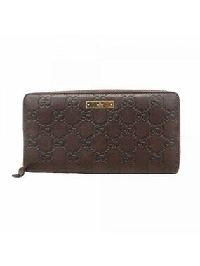 Gucci Wallet Guccissima Leather Brown Gold